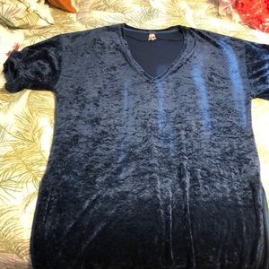 Crushed velvet free people tunic